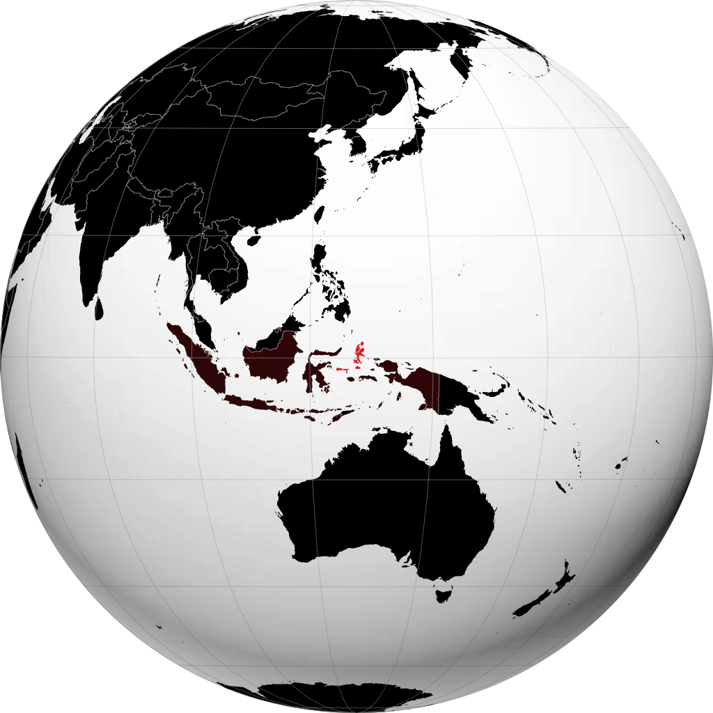 Tỉnh Bắc Maluku trên quả địa cầu