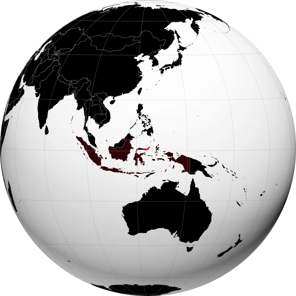 Bắc Sulawesi trên quả địa cầu