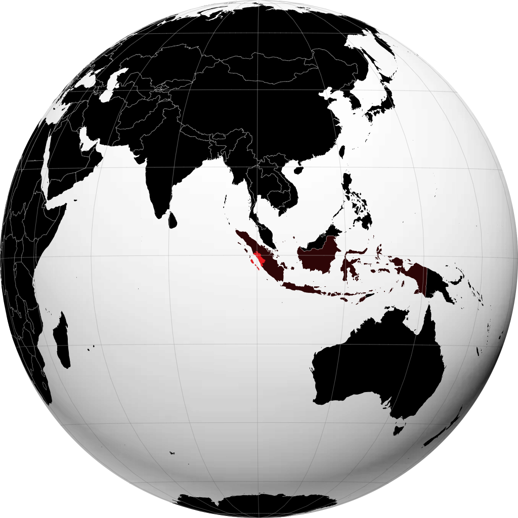 Tỉnh Tây Sumatra trên quả địa cầu