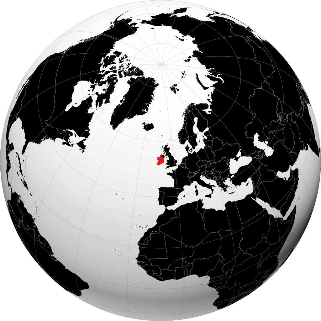 Ireland trên quả địa cầu