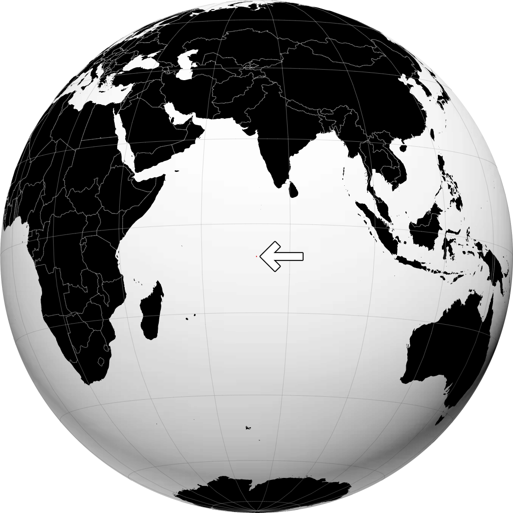 Chagos trên quả địa cầu