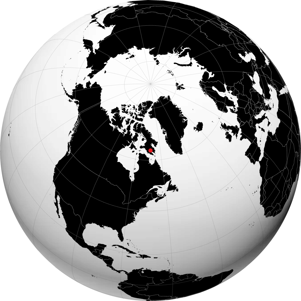 Iqaluit trên quả địa cầu