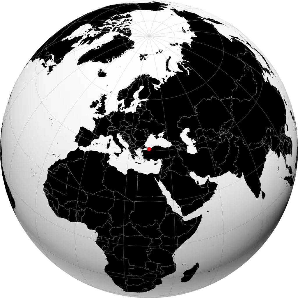 İzmit trên quả địa cầu