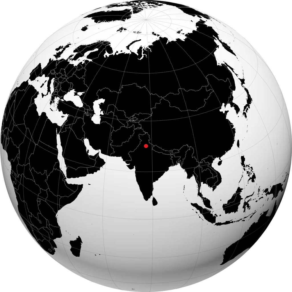 Jagadhri trên quả địa cầu