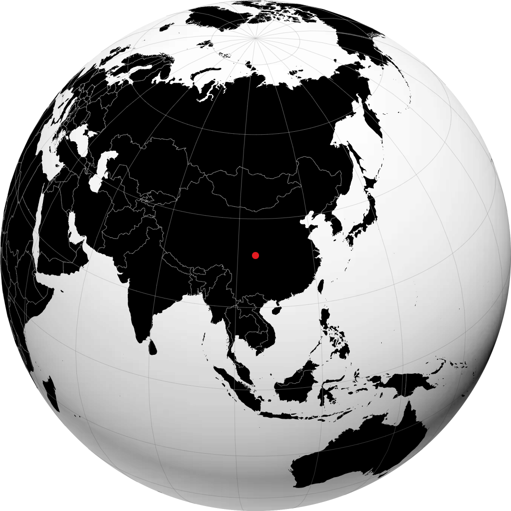 Jiangyou trên quả địa cầu