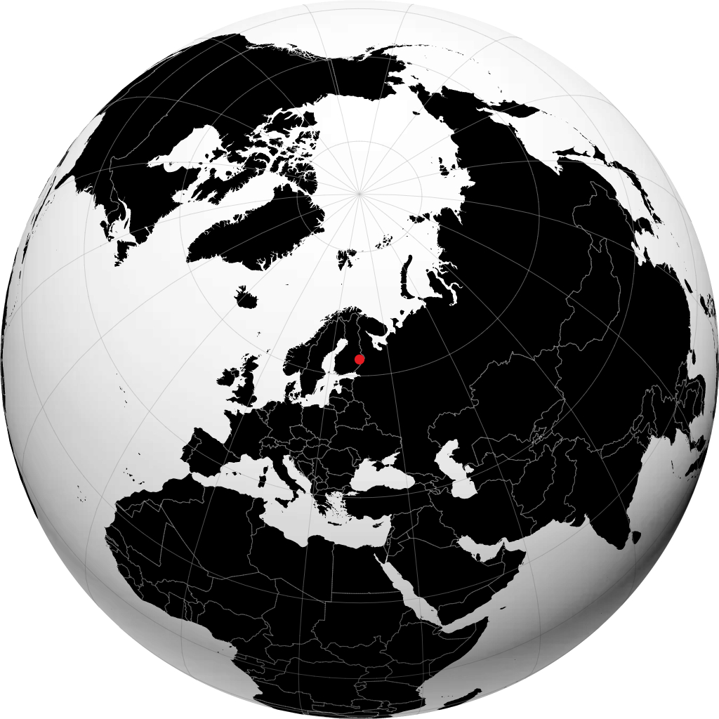 Joensuu trên quả địa cầu