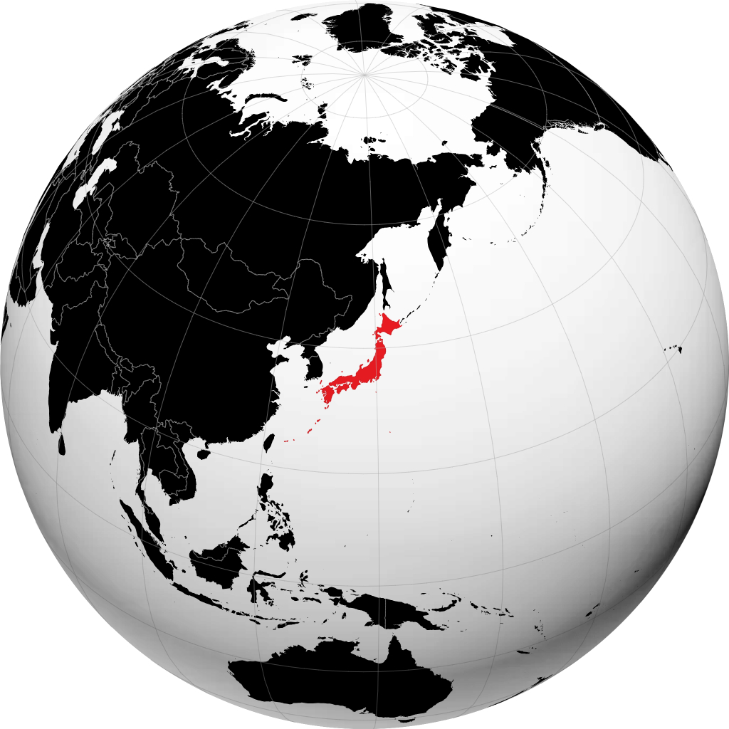 Nhật Bản trên quả địa cầu