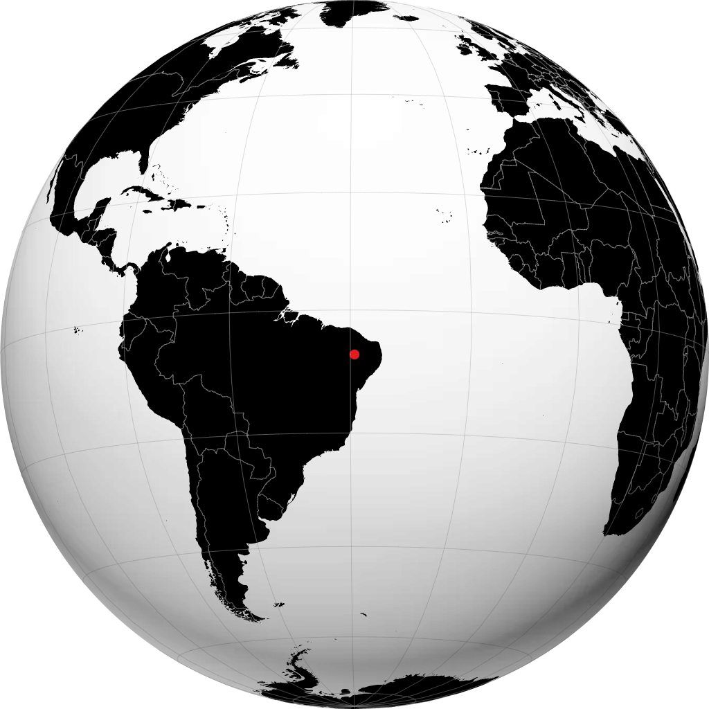 Juazeiro do Norte trên quả địa cầu