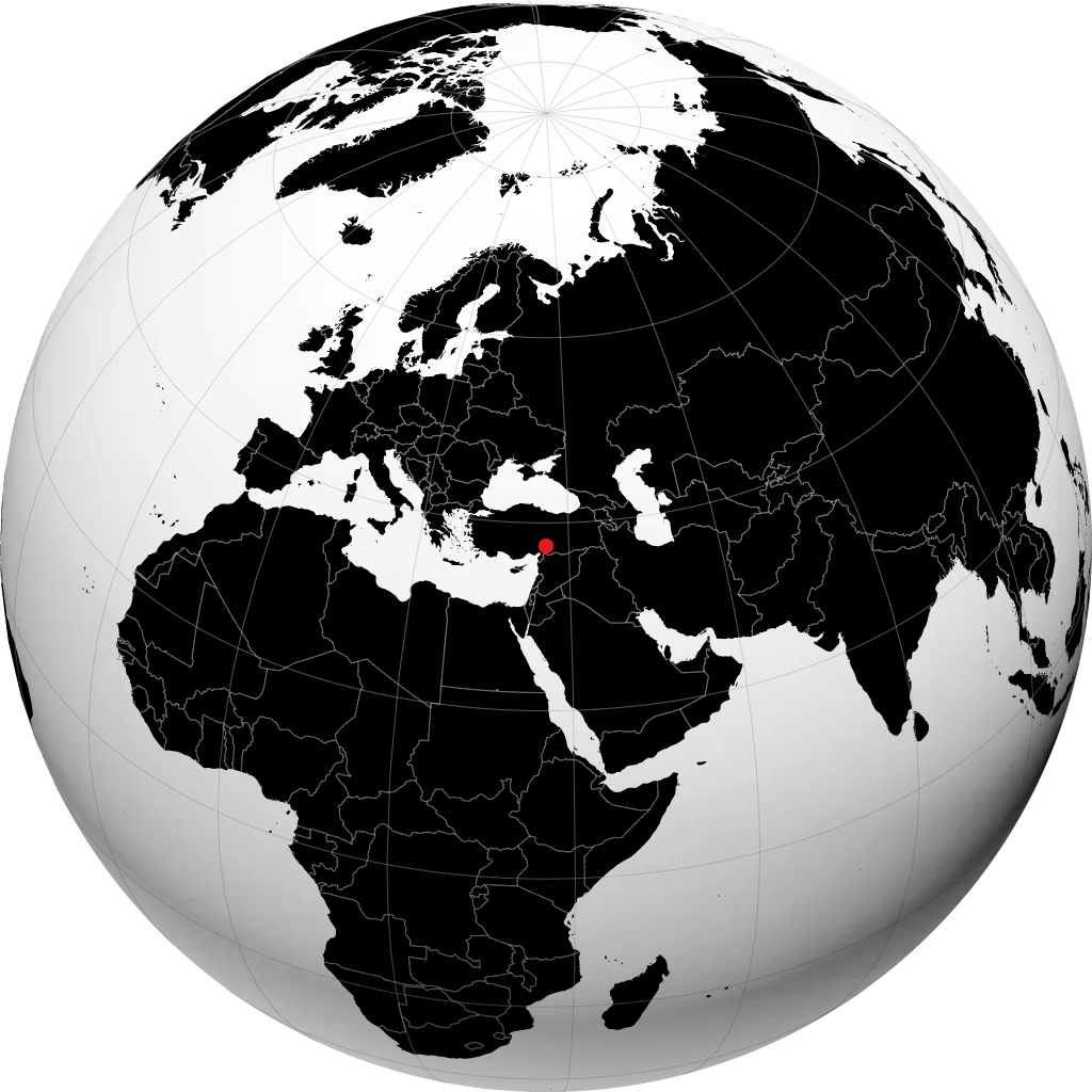 Kahramanmaraş trên quả địa cầu