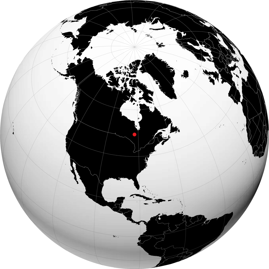Kapuskasing trên quả địa cầu