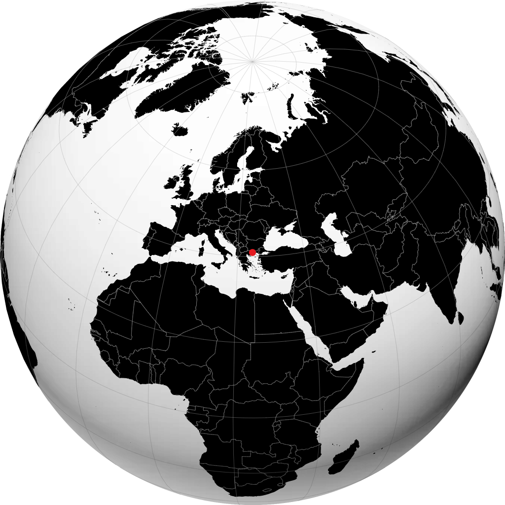 Kavala trên quả địa cầu