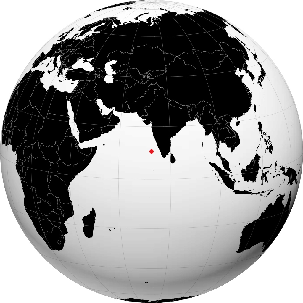 Kavaratti trên quả địa cầu