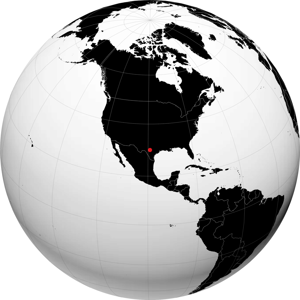 Kerrville trên quả địa cầu