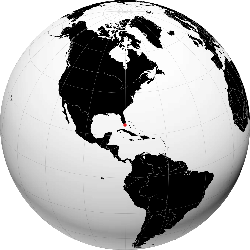 Key Largo trên quả địa cầu