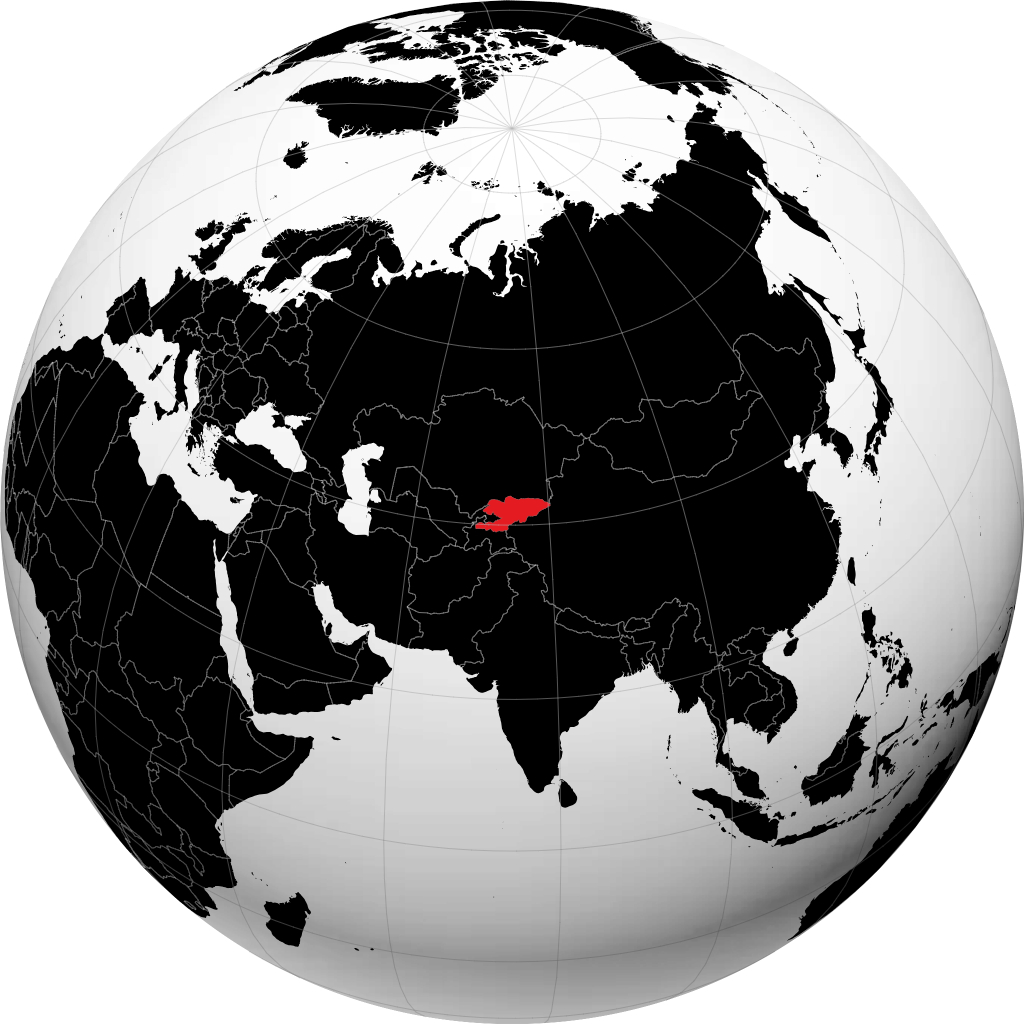 Kyrgyzstan trên quả địa cầu