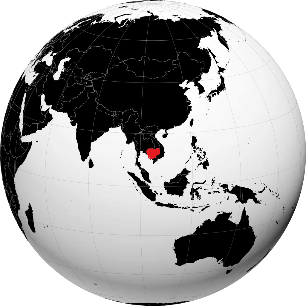 Campuchia trên quả địa cầu