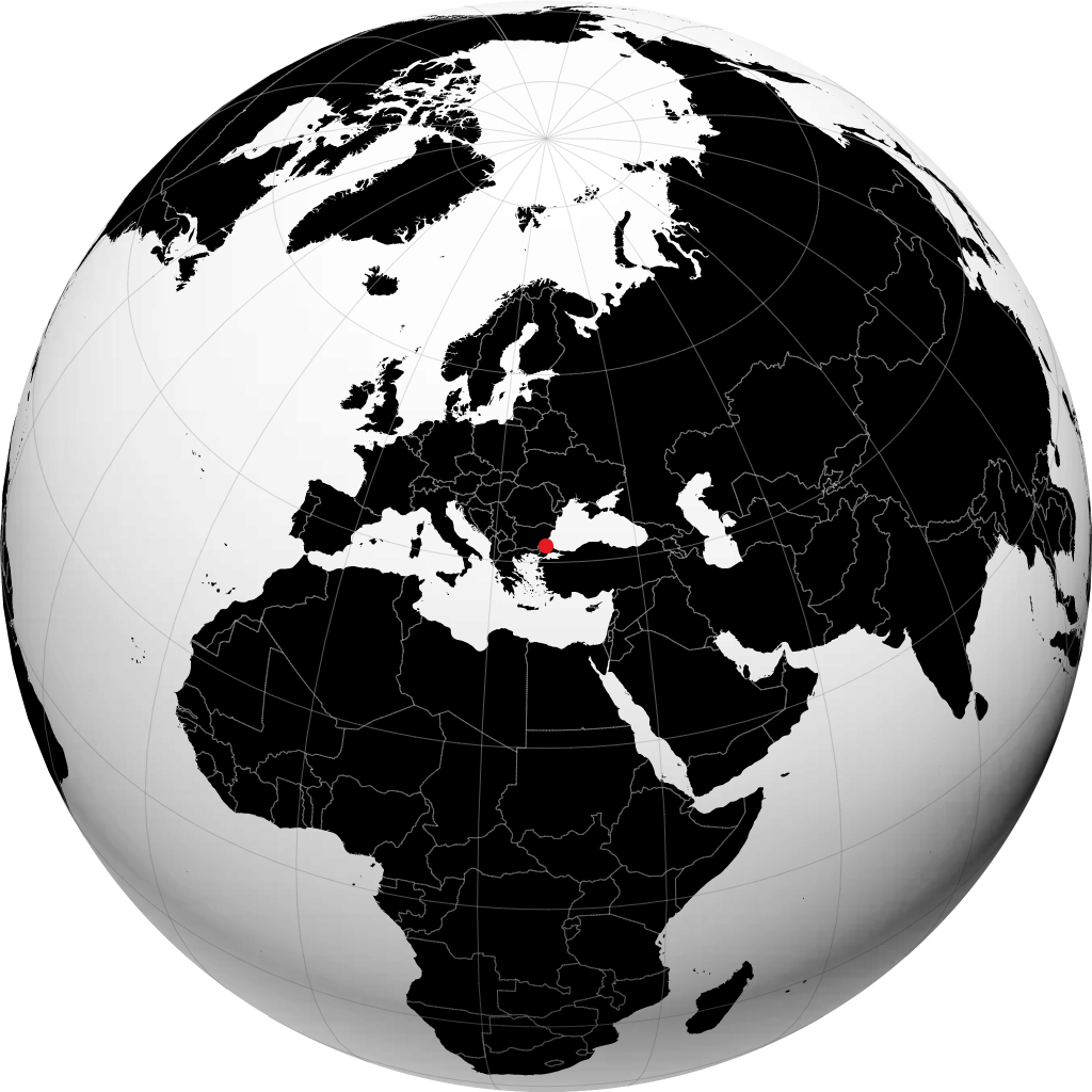 Kırklareli trên quả địa cầu