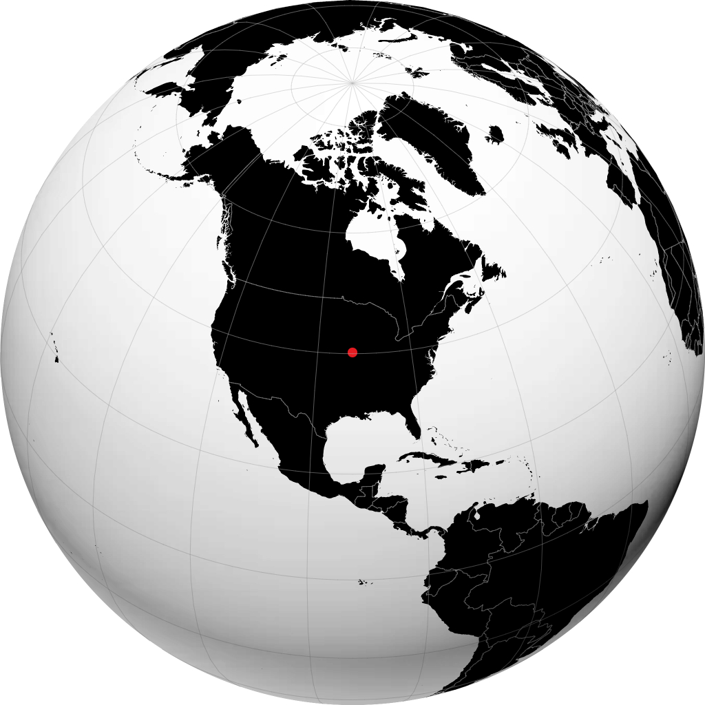 Kirksville trên quả địa cầu