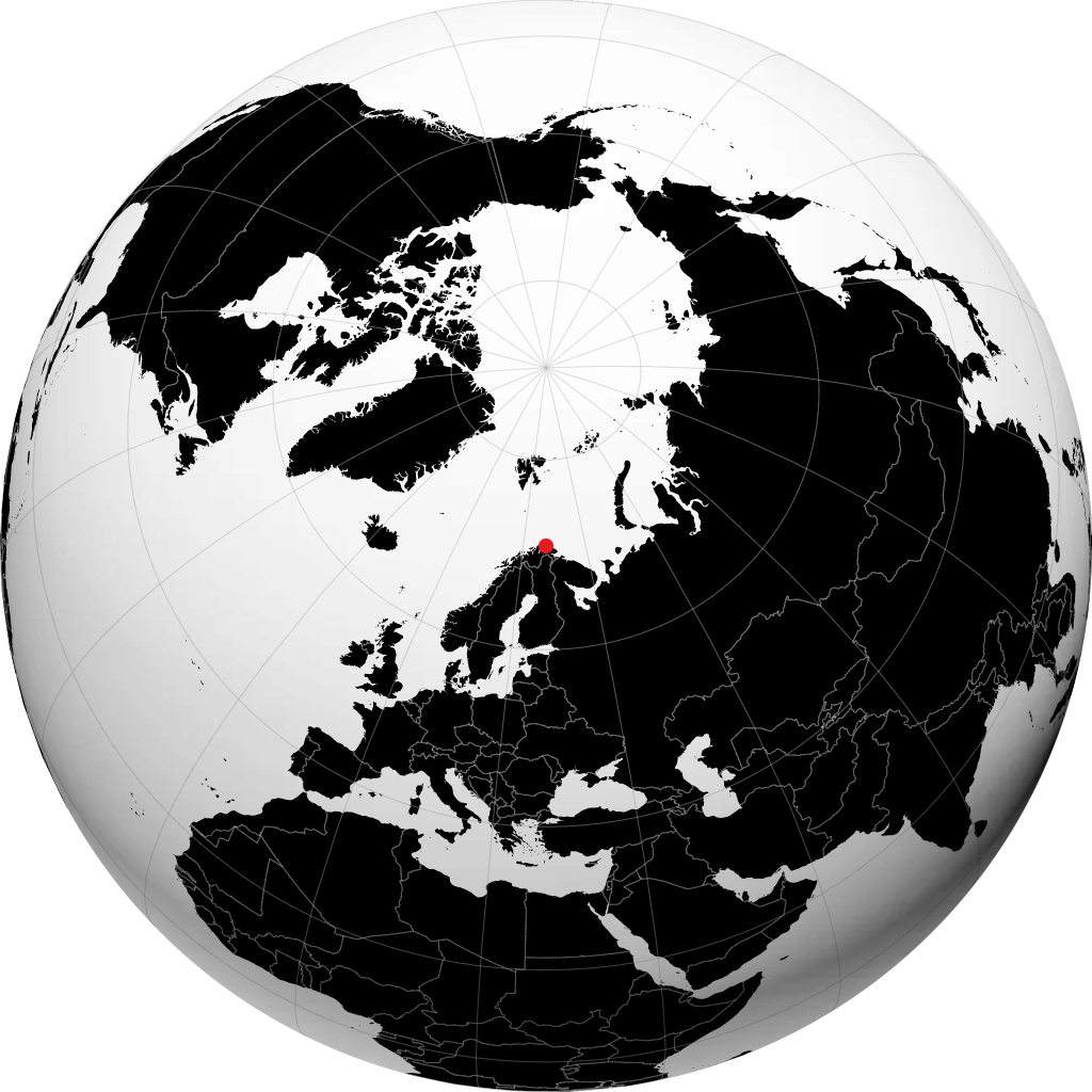 Kjøllefjord trên quả địa cầu