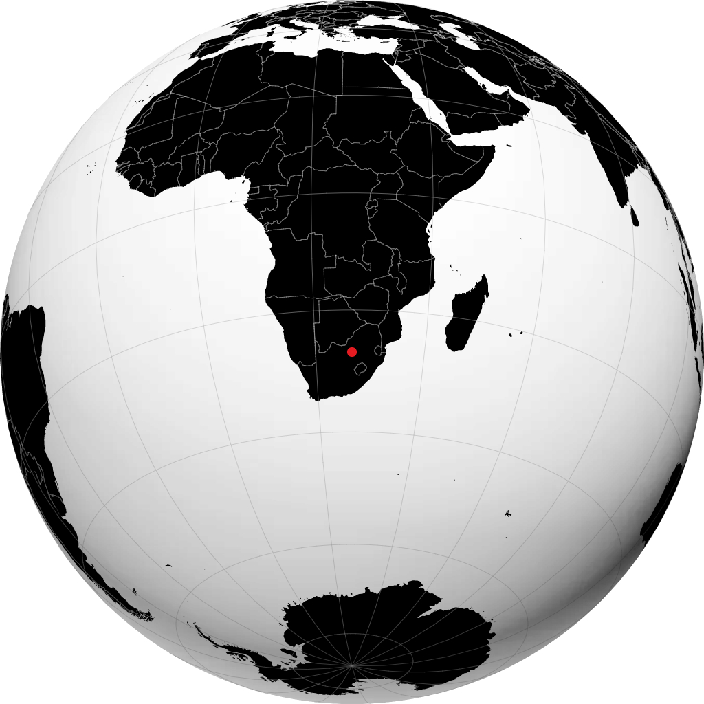 Klerksdorp trên quả địa cầu