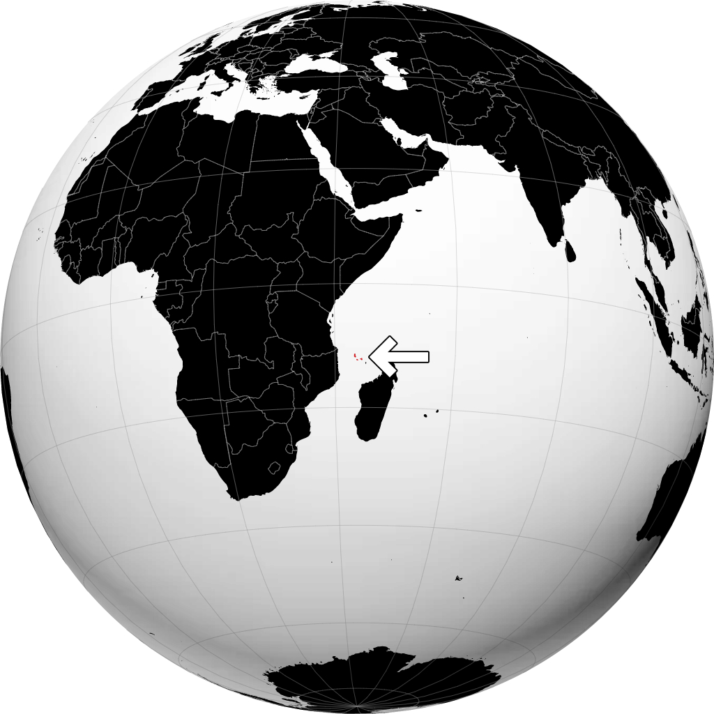 Comoros trên quả địa cầu