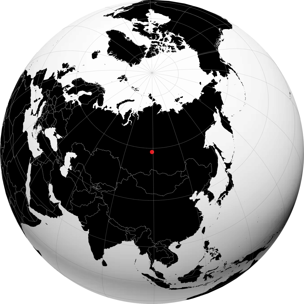 Kodinsk trên quả địa cầu