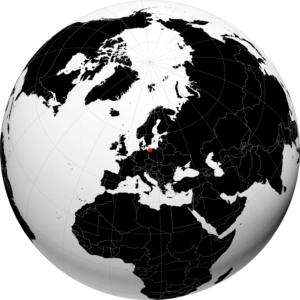 Kołobrzeg trên quả địa cầu