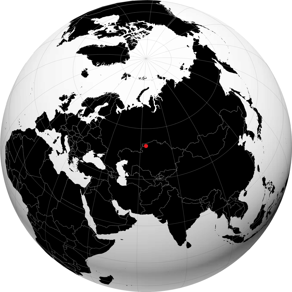 Kostanay trên quả địa cầu