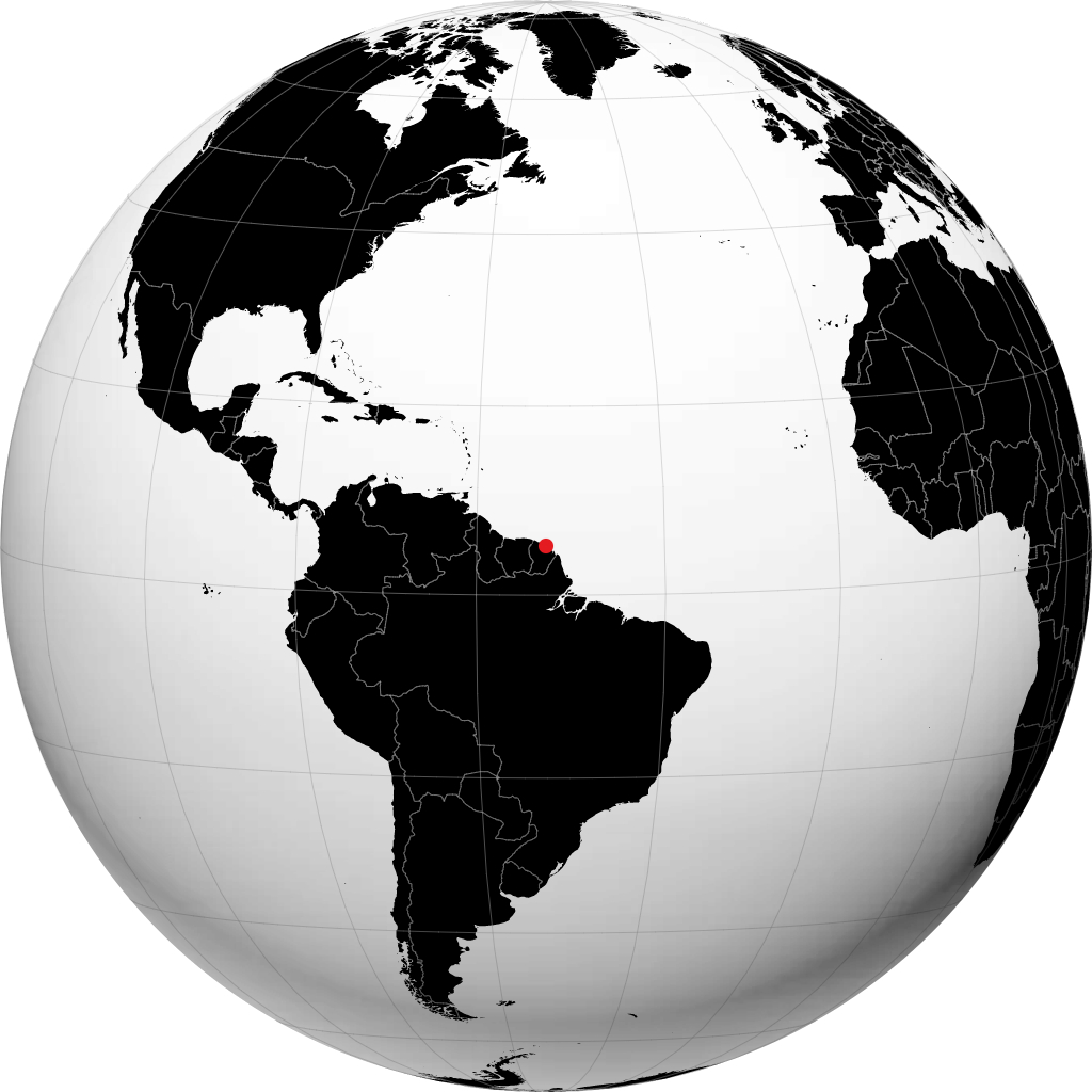 Kourou trên quả địa cầu