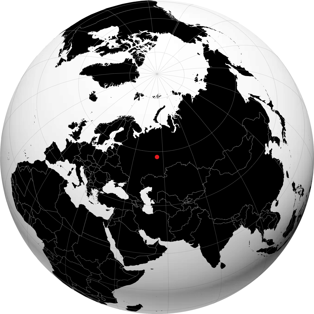 Krasnokamsk trên quả địa cầu