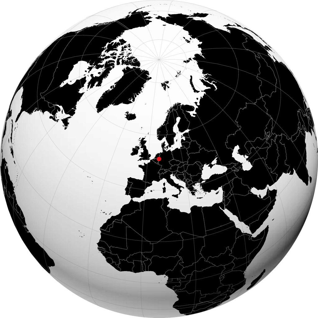 Krefeld trên quả địa cầu