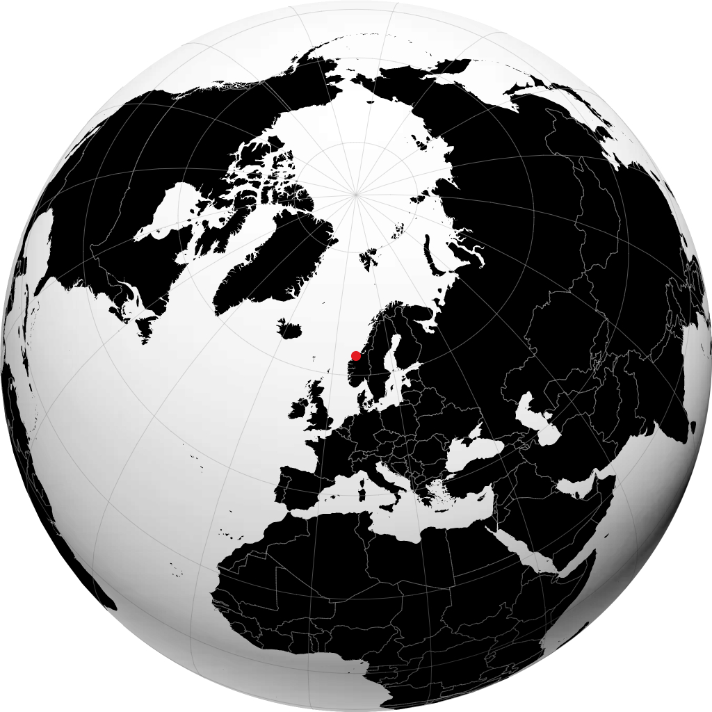 Kristiansund trên quả địa cầu