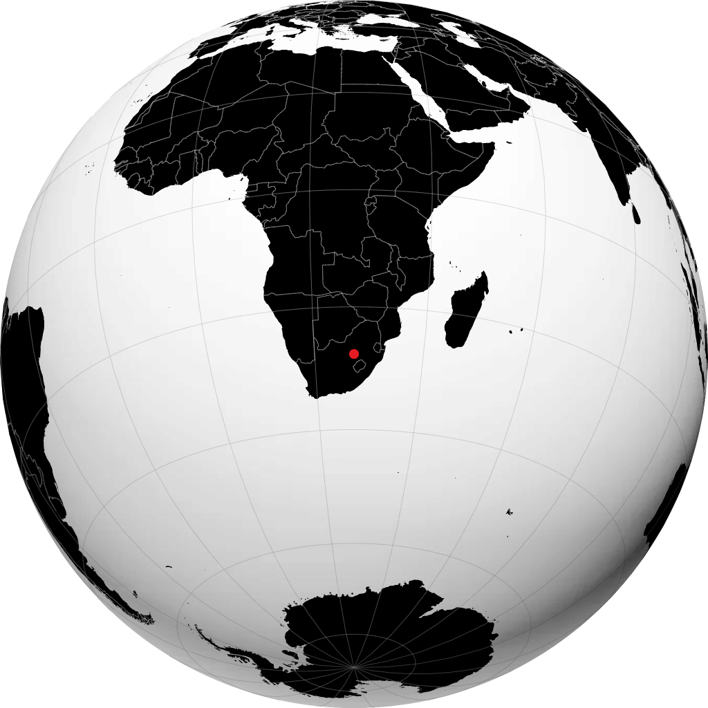 Kroonstad trên quả địa cầu
