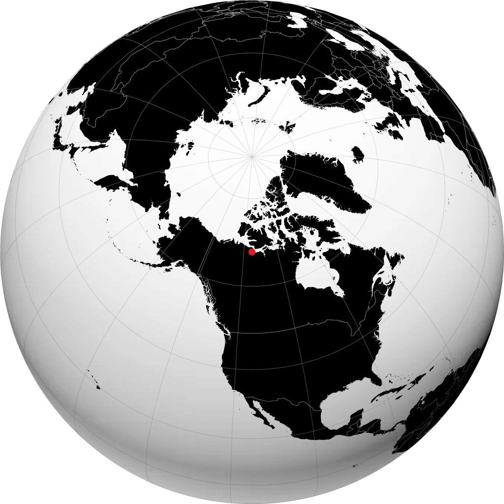 Kugluktuk trên quả địa cầu