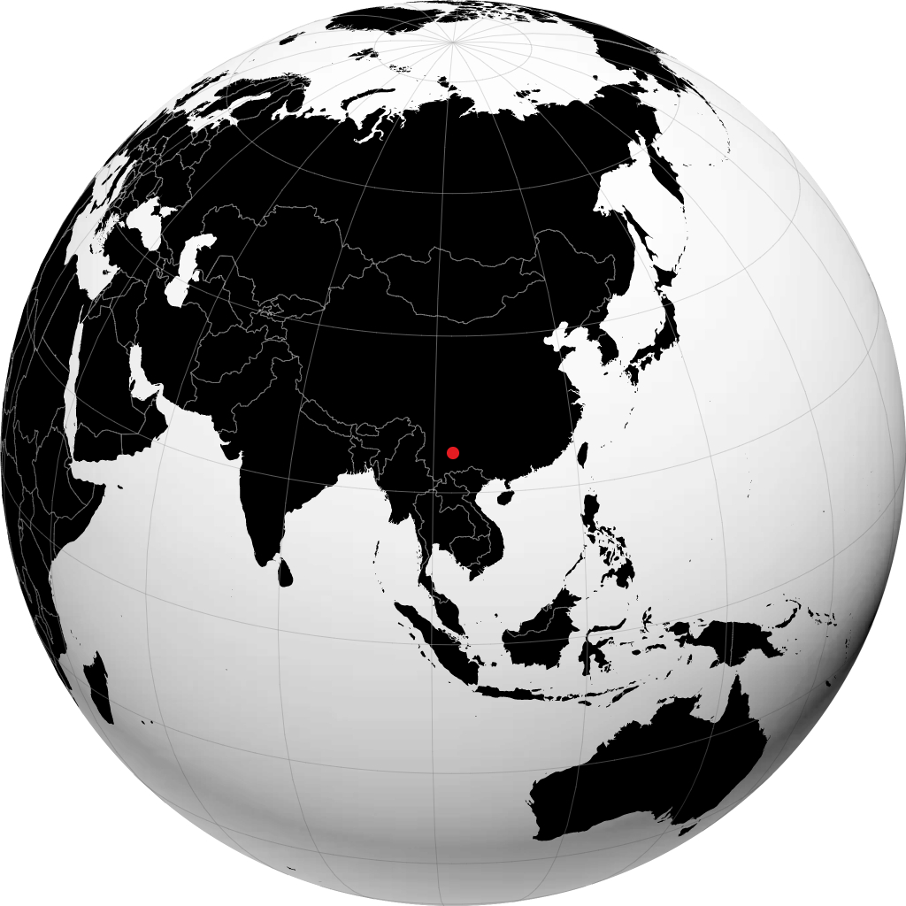 Côn Minh trên quả địa cầu