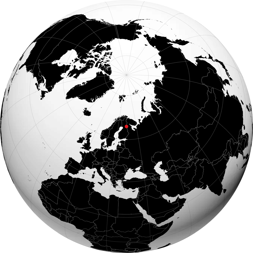 Kuusamo trên quả địa cầu
