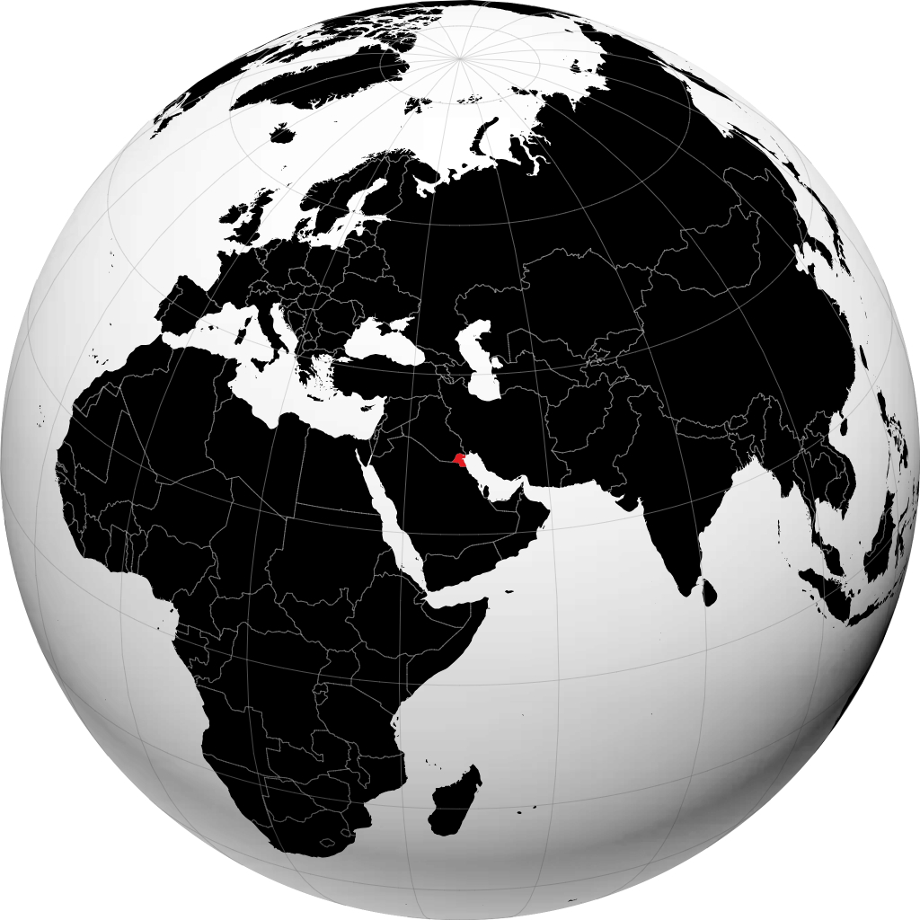 Kuwait trên quả địa cầu