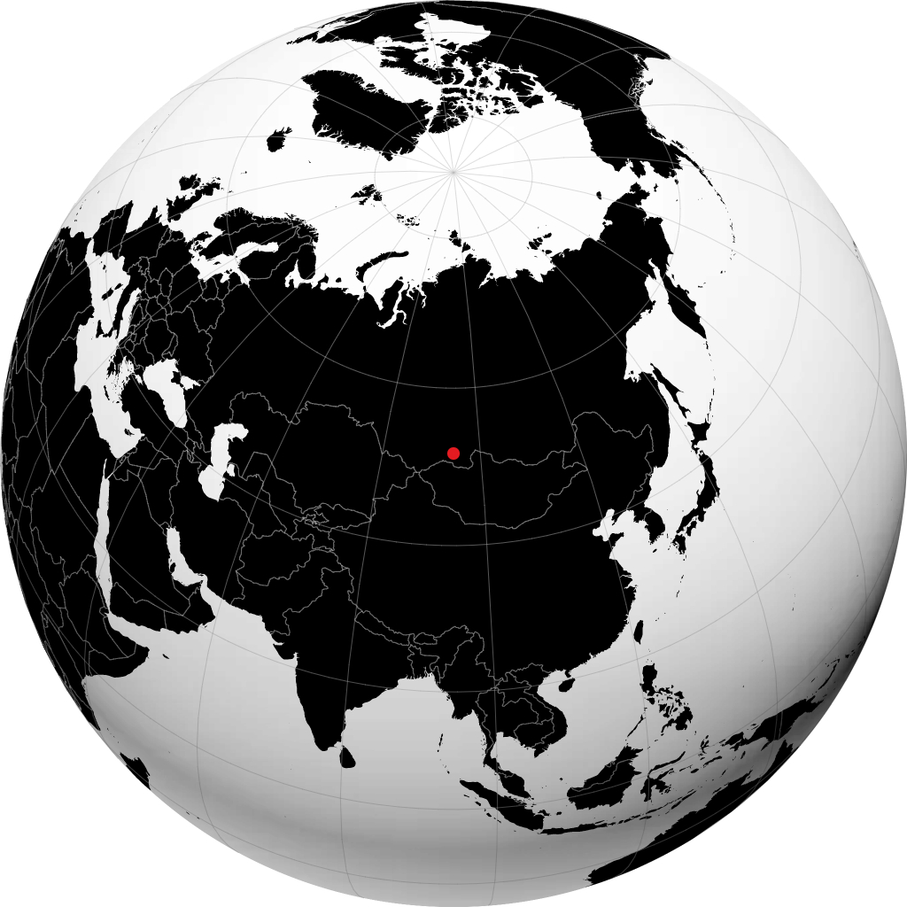 Kyzyl trên quả địa cầu