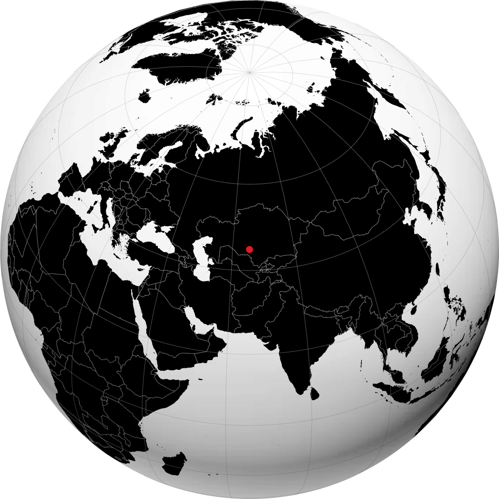 Kyzylorda trên quả địa cầu