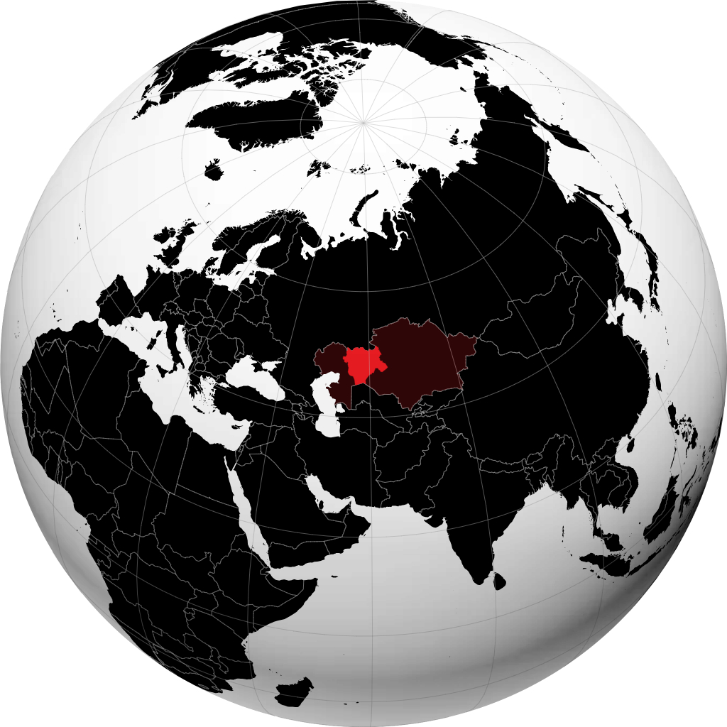 Tỉnh Aktobe trên quả địa cầu