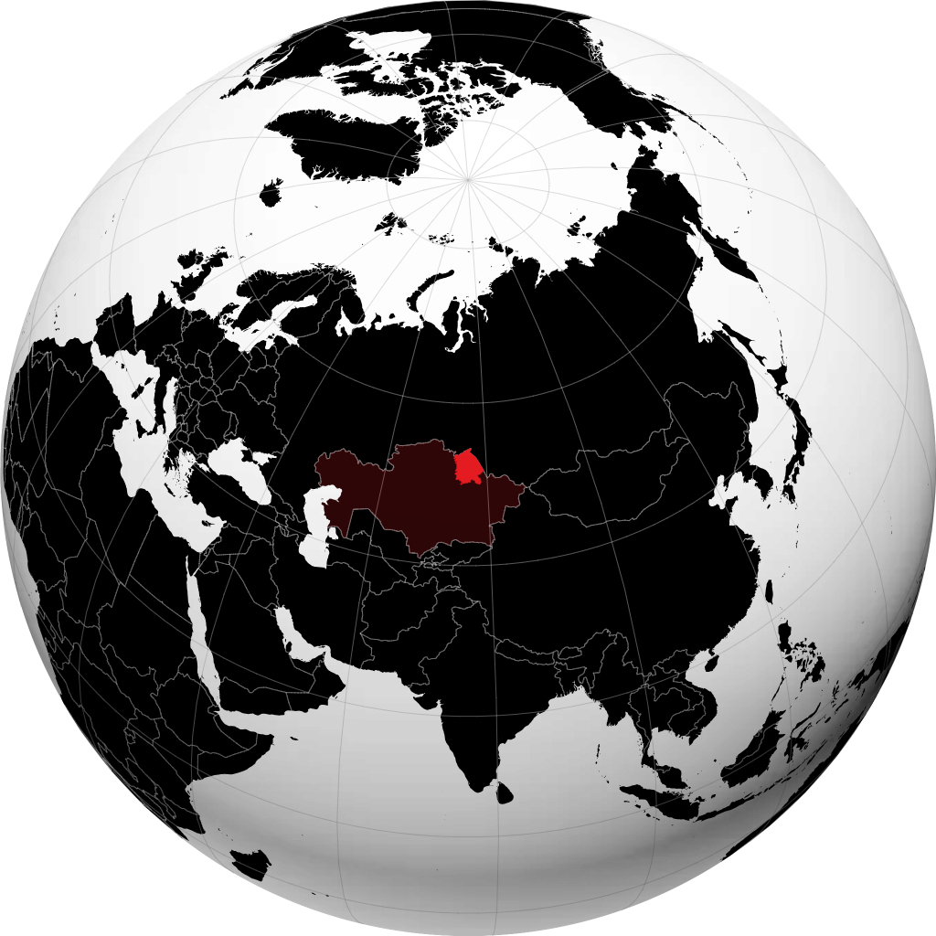 Tỉnh Pavlodar trên quả địa cầu