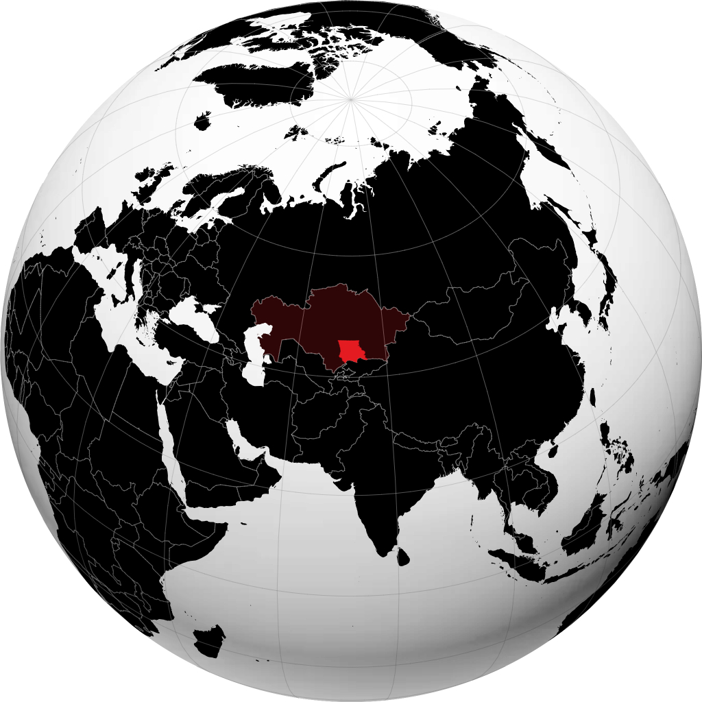 Tỉnh Zhambyl trên quả địa cầu
