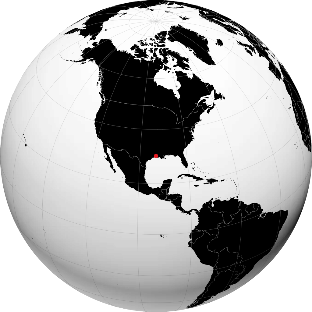 Lake Charles trên quả địa cầu