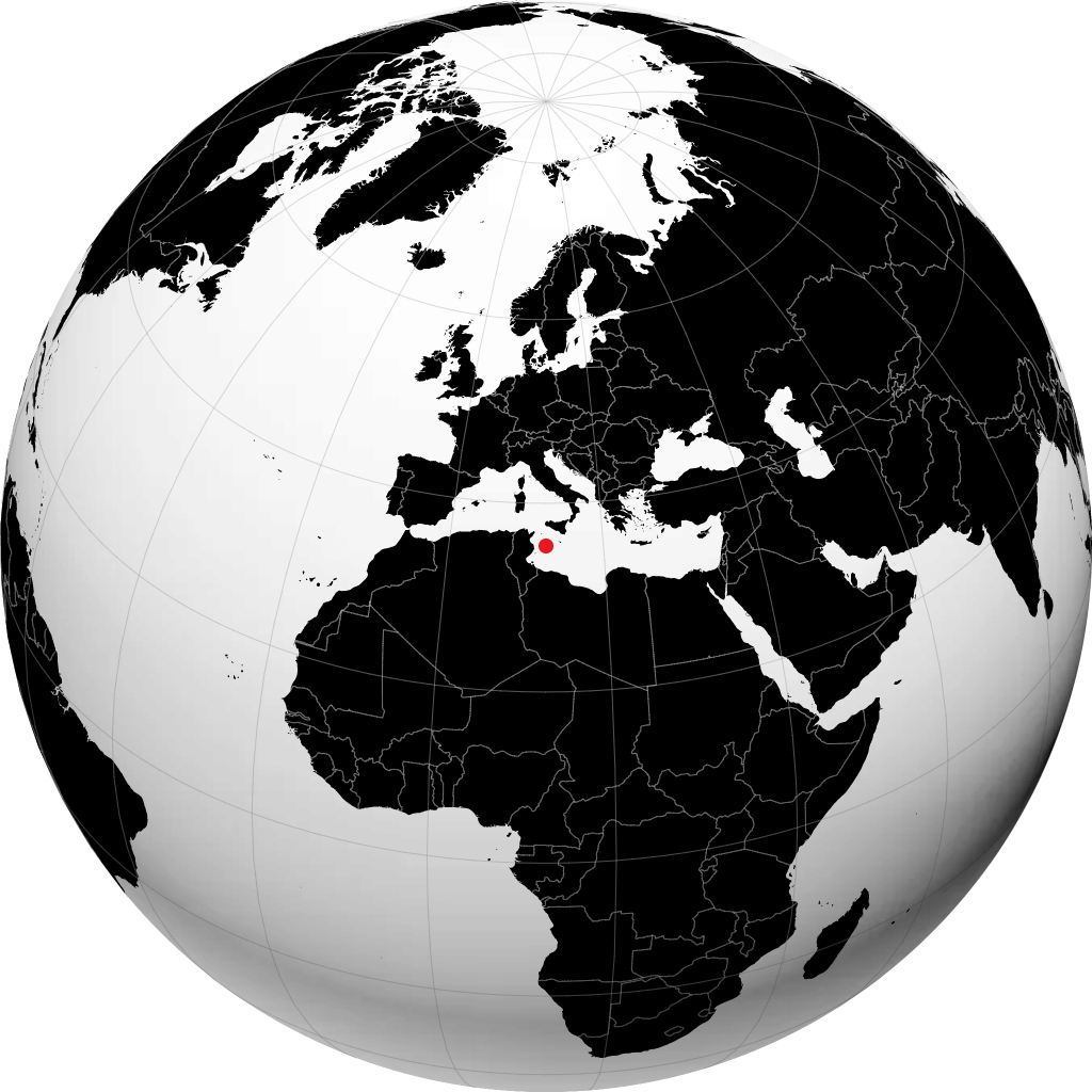 Lampedusa trên quả địa cầu