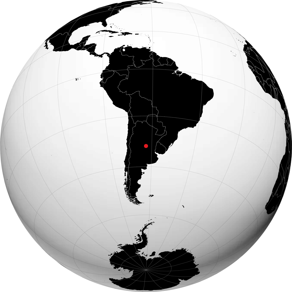 Las Varillas trên quả địa cầu