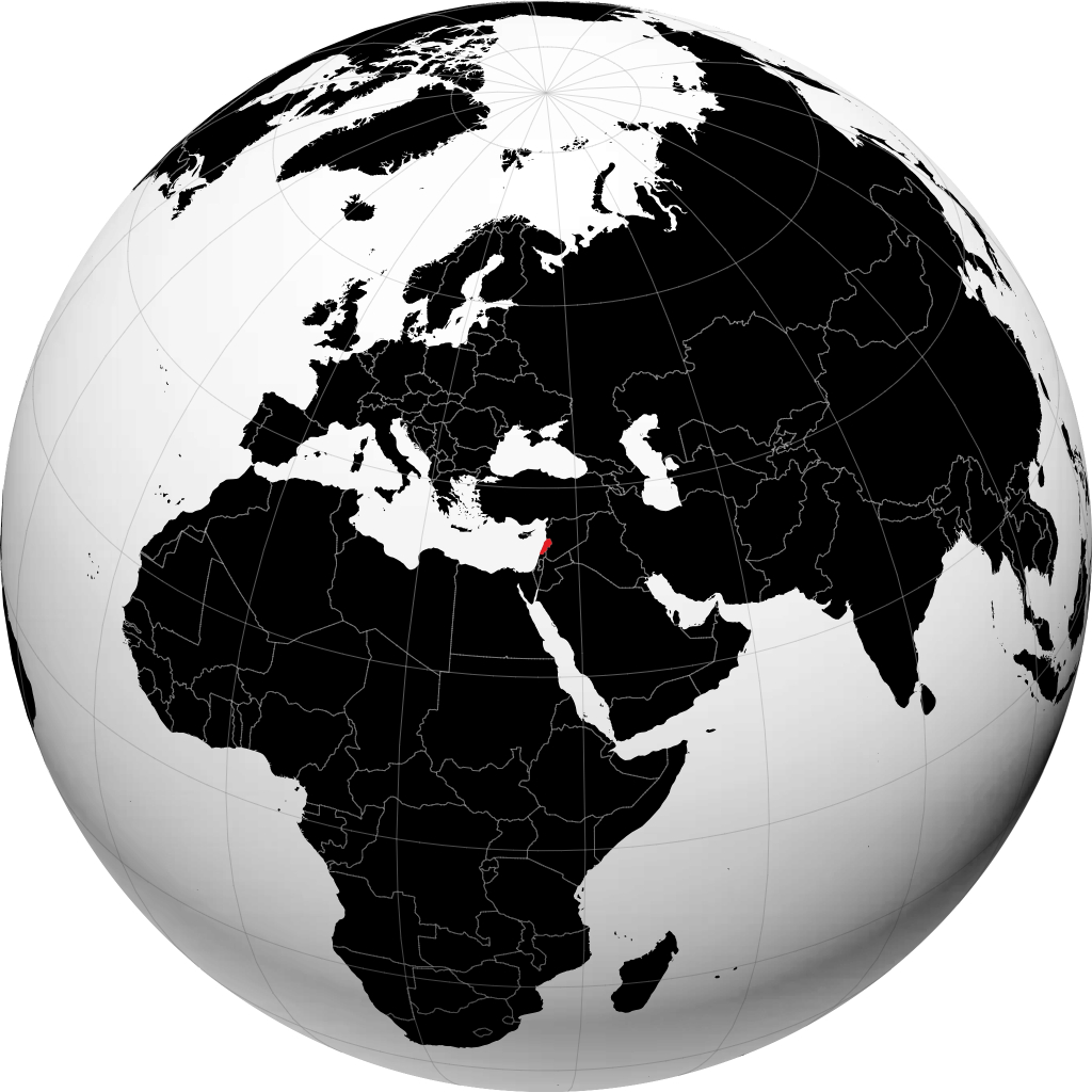 Lebanon trên quả địa cầu