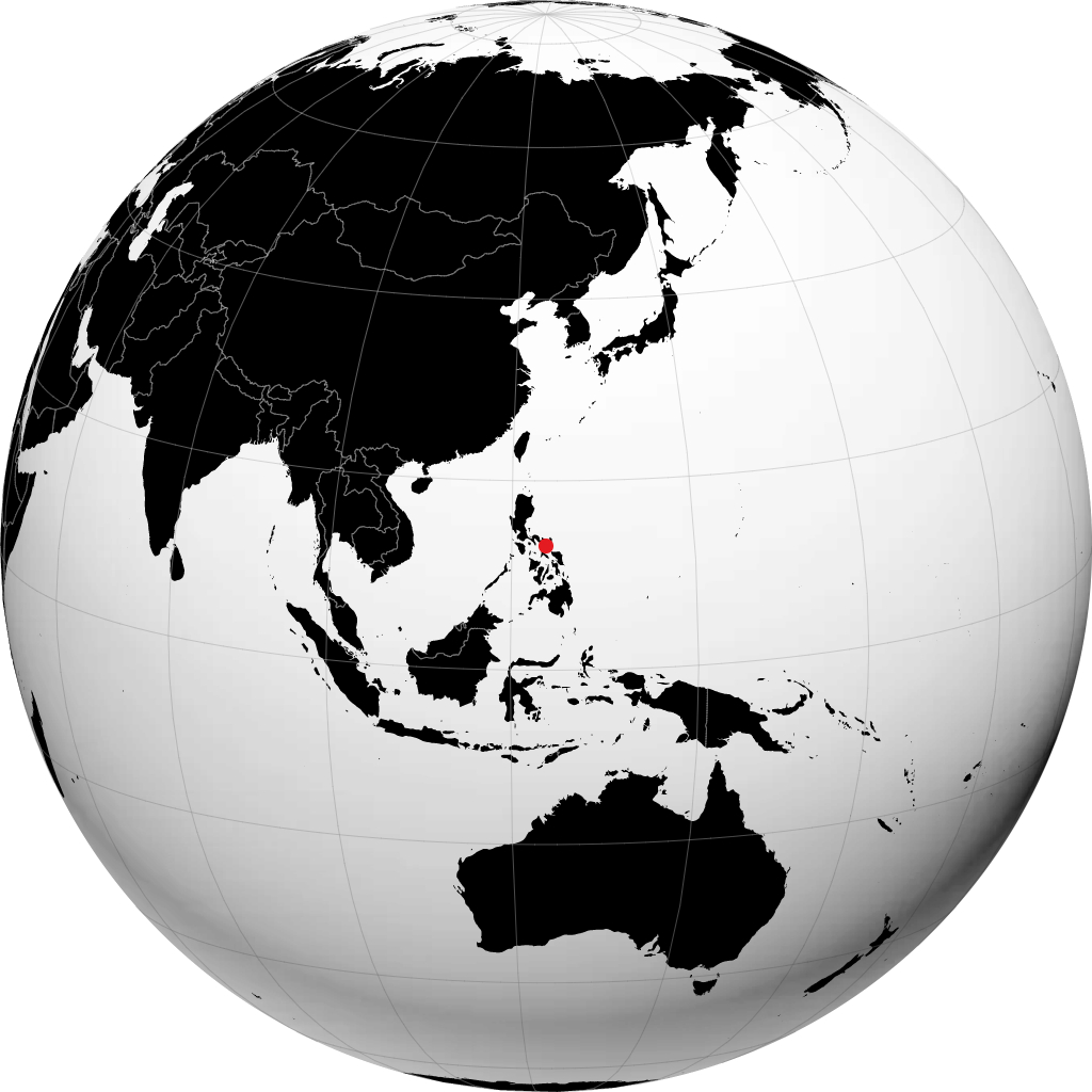 Legazpi City trên quả địa cầu