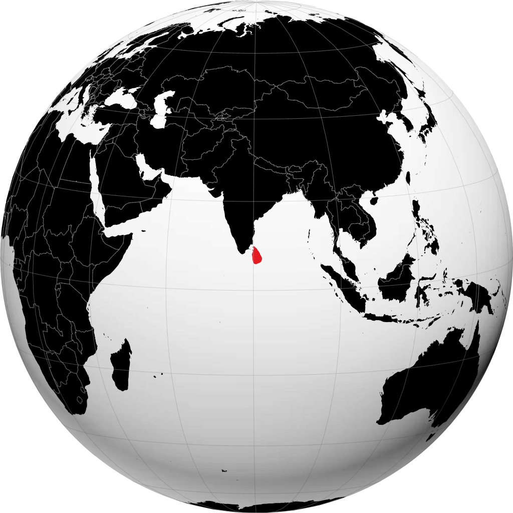 Sri Lanka trên quả địa cầu