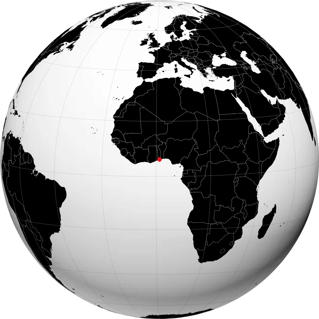 Lomé trên quả địa cầu