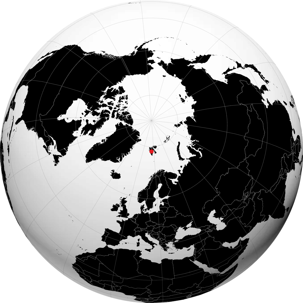Longyearbyen trên quả địa cầu